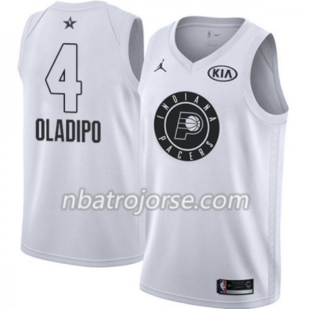 Män Indiana Pacers Tröja Victor Oladipo 4 2018 All Star Jordan Brand Vit Swingman